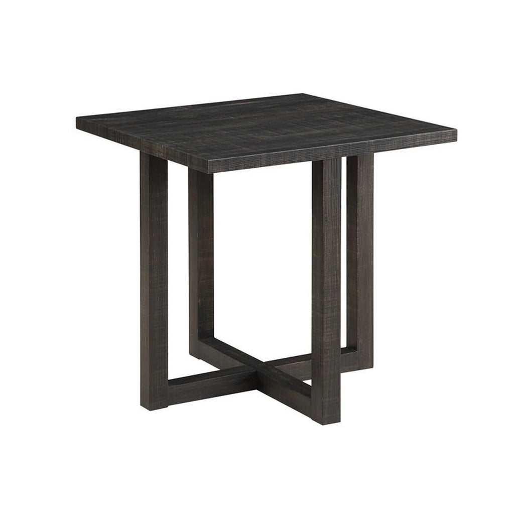 Gray Oak 6 Piece End Table & Nesting Ottoman Set Q821120