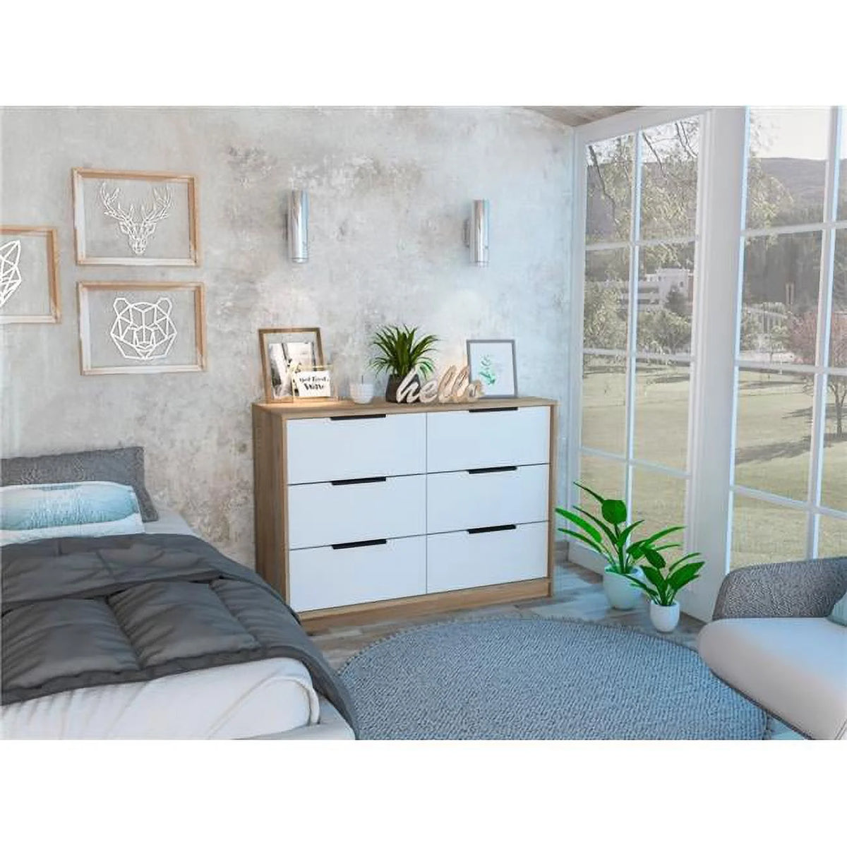White Natural Pine Dresser D42878