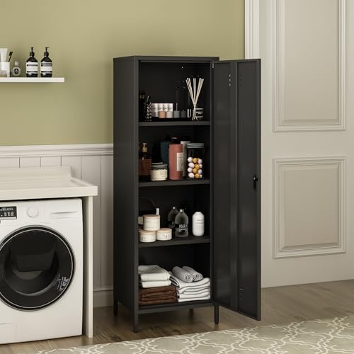 White 3 Shelf Steel Storage Cabinet B494