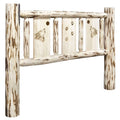 Twin Headboard with Laser Engraved Wolf Design P415