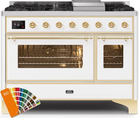 48 Dual Fuel Propane Gas Range with Brass Trim Y7541