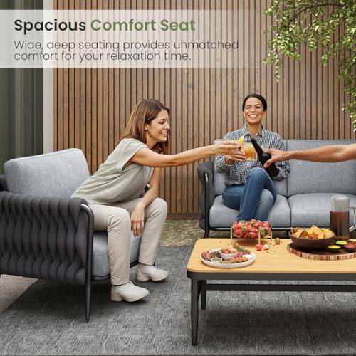 6-Piece Outdoor Patio Furniture Set with Coffee Table Q432592