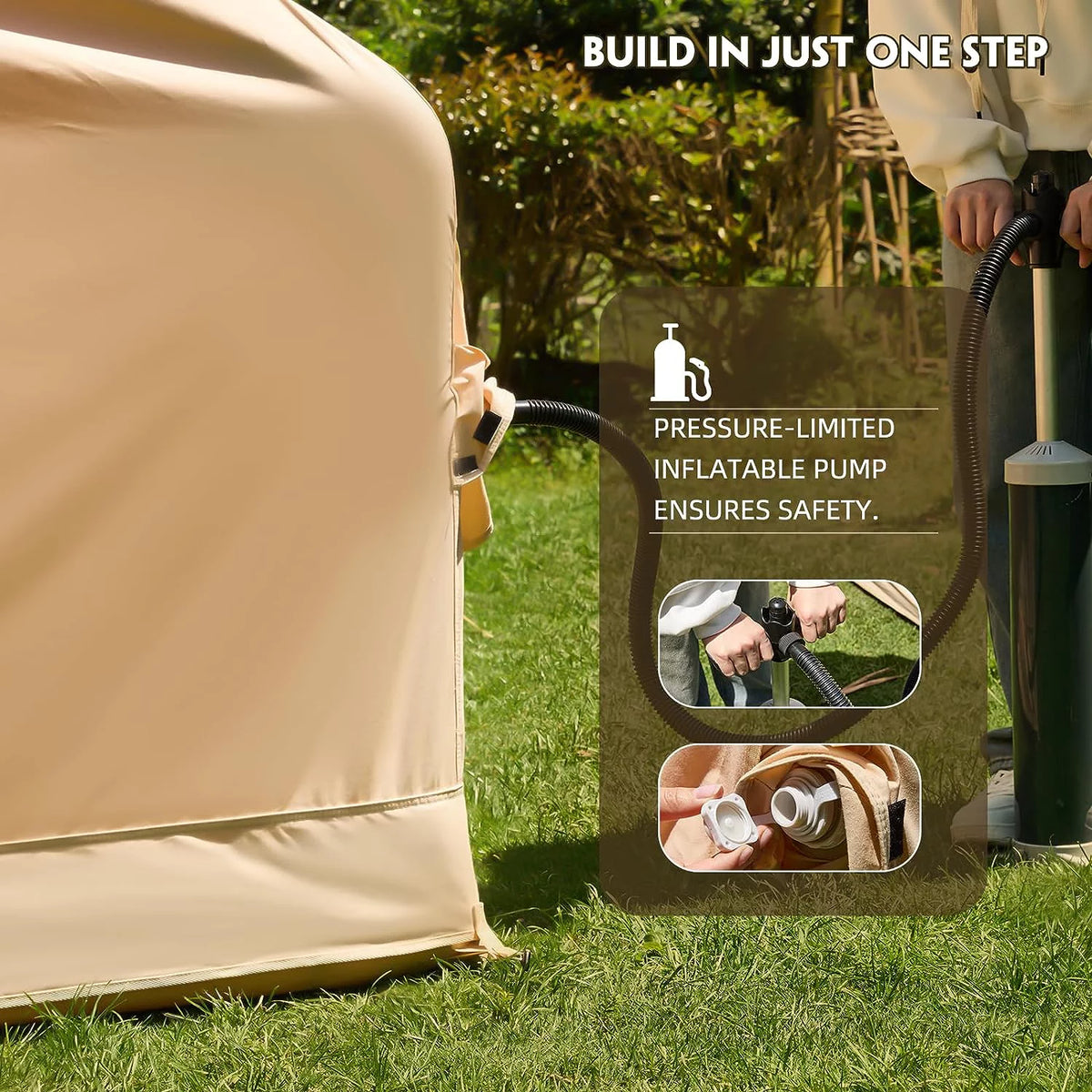 Extra Large Inflatable Camping Tent with Pump X788175