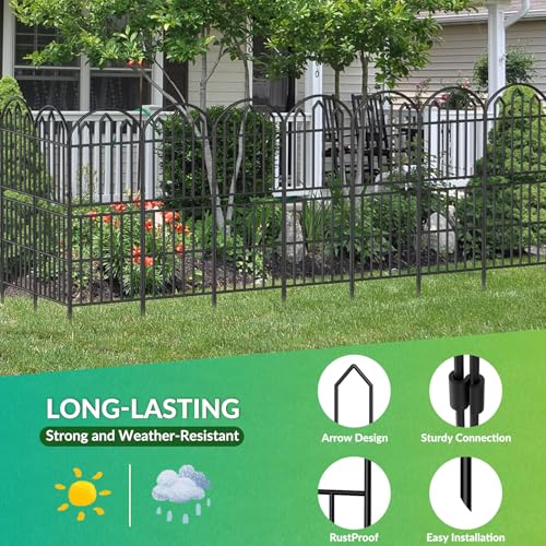 Decorative Rustproof Wire Garden Fence Panels 10 Pack A612