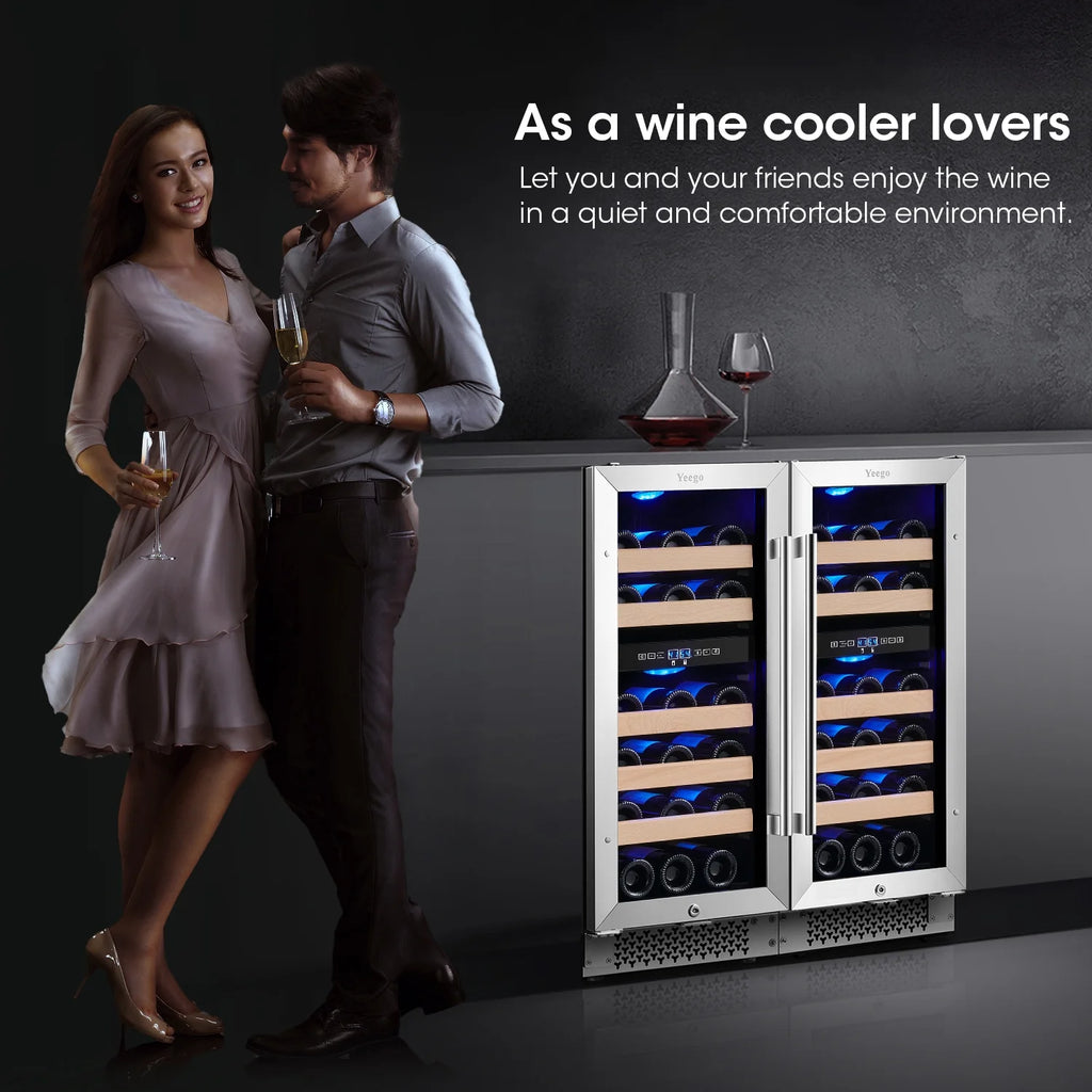 30 Wine and Beverage Refrigerator, Two 15 Coolers, 33 Bottles and 80 Cans Q903