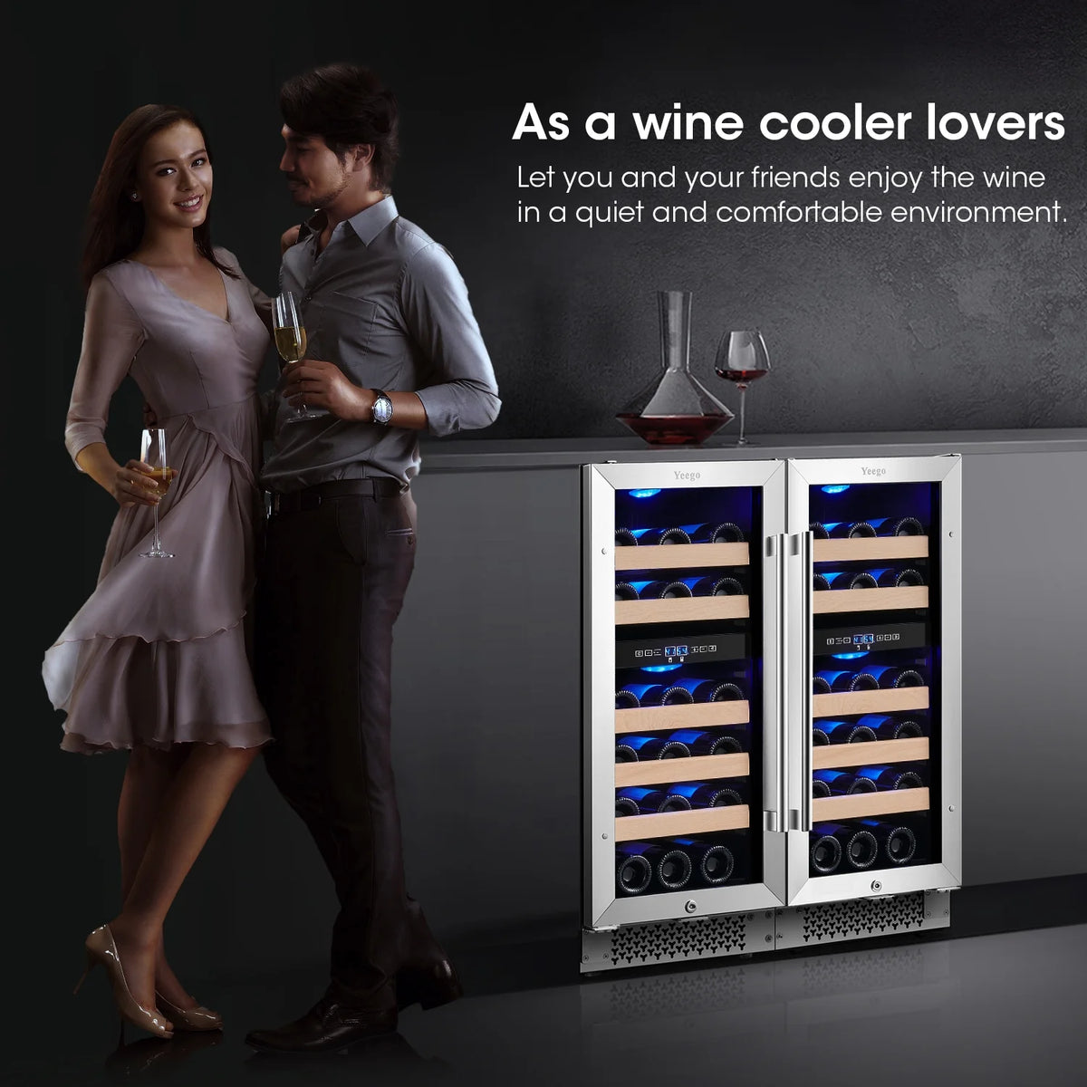 30 Wine and Beverage Refrigerator, Two 15 Coolers, 33 Bottles and 80 Cans Q903