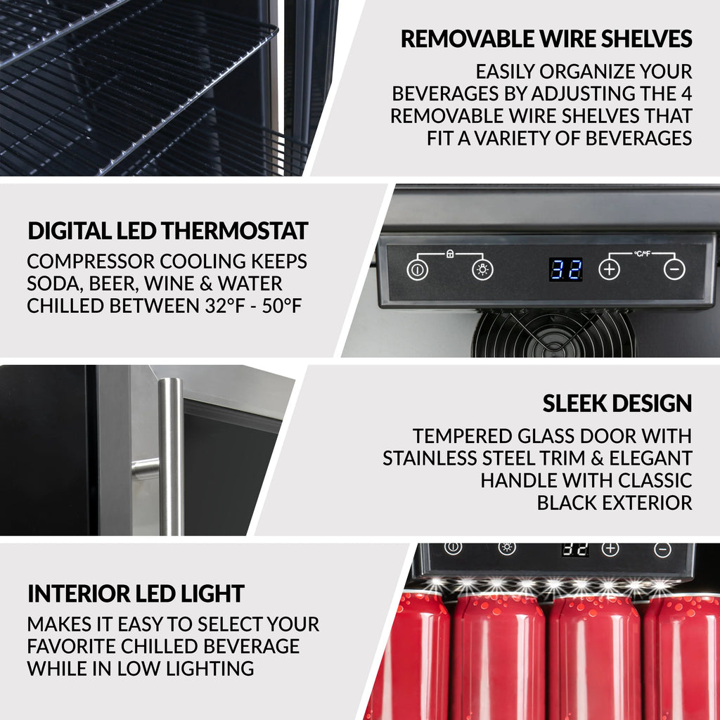 4.1 Cu. Ft. Stainless Steel Beverage Cooler U444