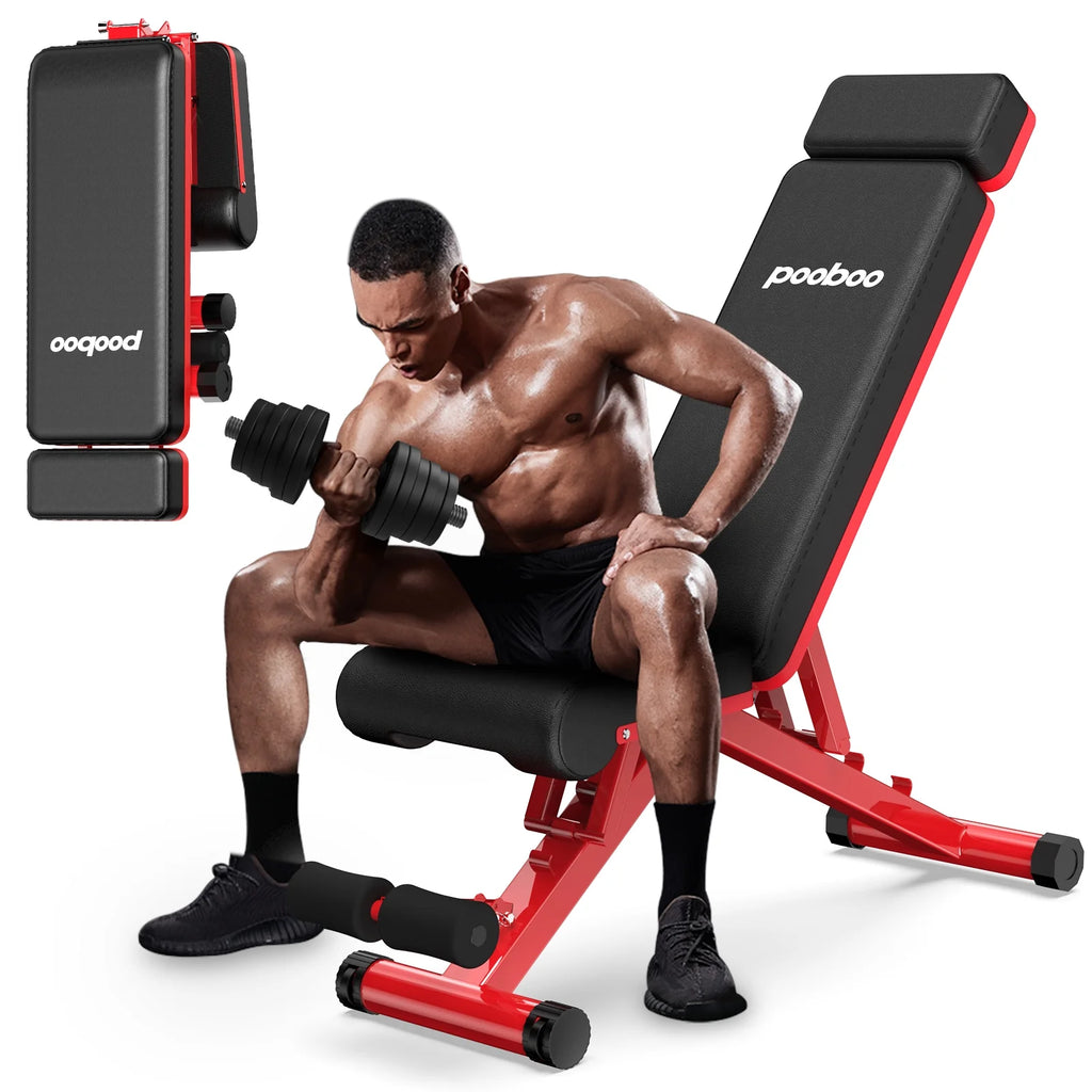 Adjustable Weight Bench with Extended Backrest 660 lbs Capacity V604897