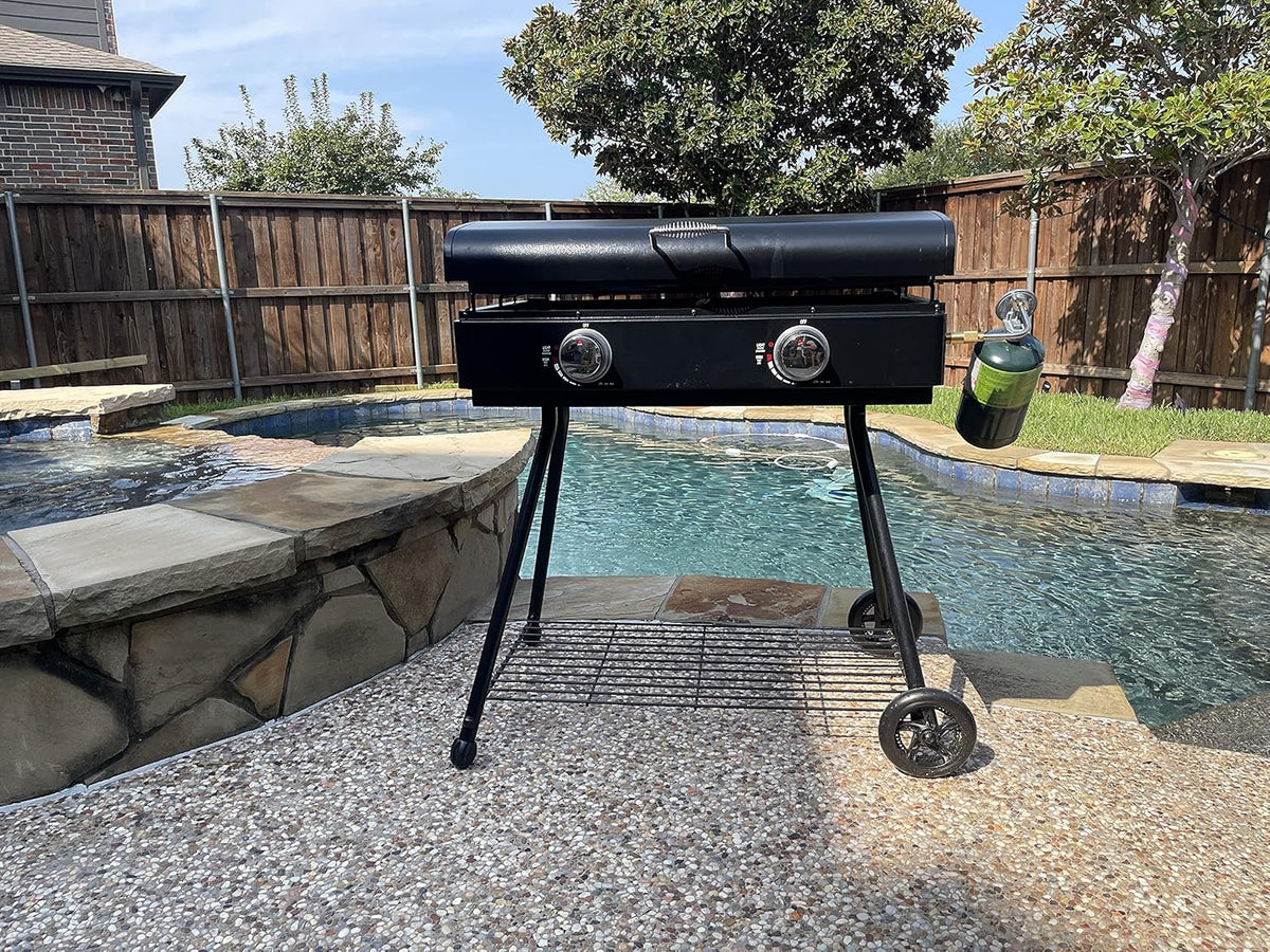 400 Sq Inch Double Griddle with Stand and Carry Bag Y809081