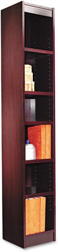 Narrow Profile Six-Shelf Wood Veneer Bookcase I612