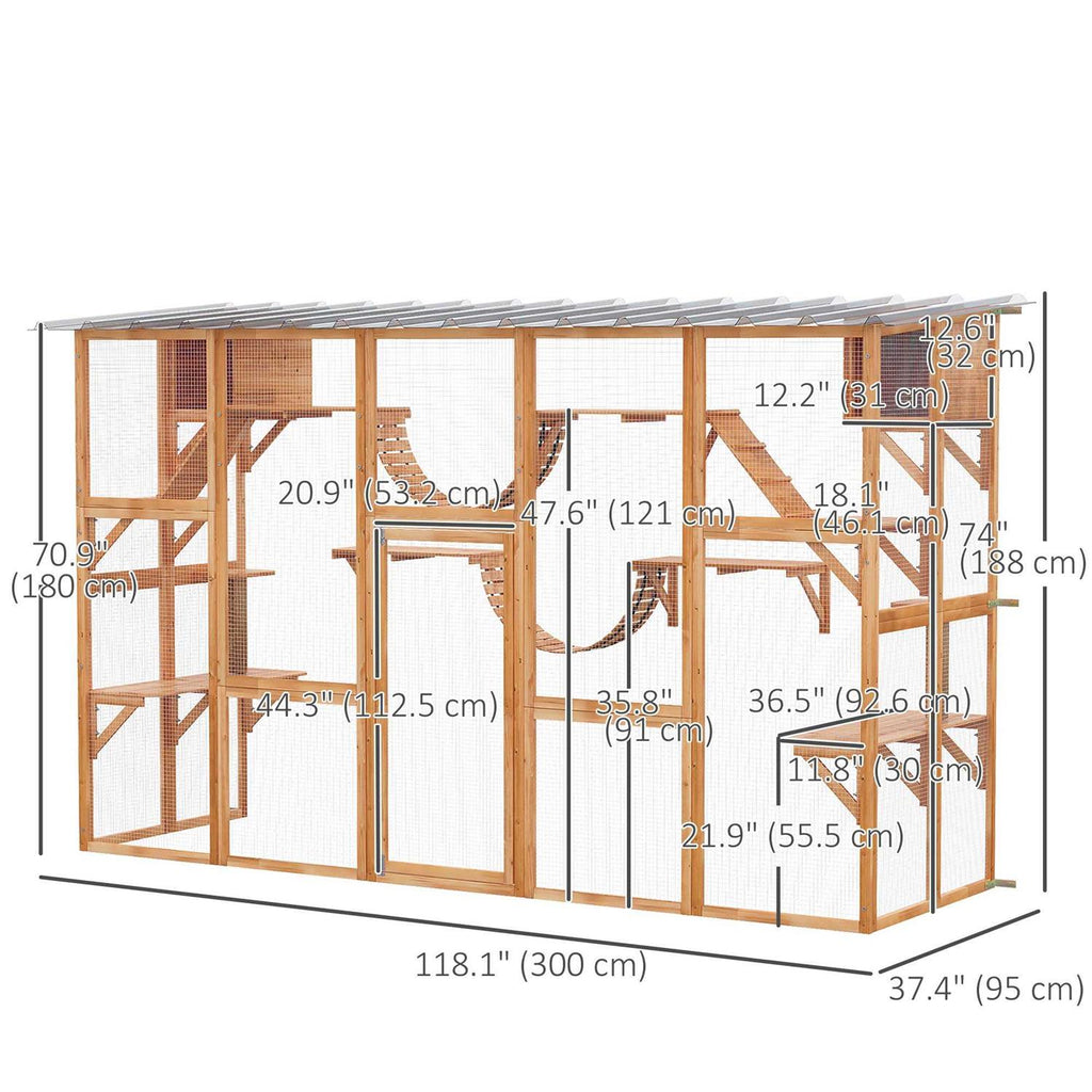 Wooden Outdoor Cat House Y577