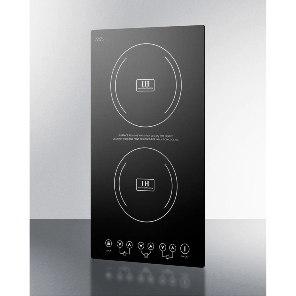 12" Wide 230V 2-Burner Induction Cooktop T807