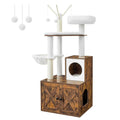 Cat Tree with Litter Box Enclosure 2-in-1 F374