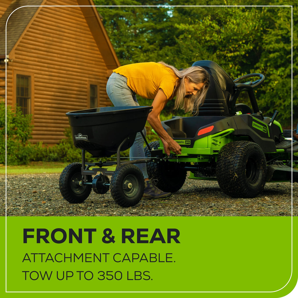 60V 42 Cordless Battery Riding Lawn Mower with 8.0Ah Batteries D77512
