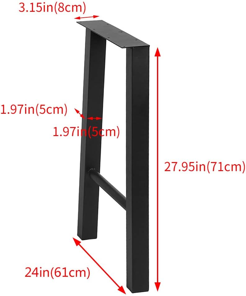 Black Metal Table Legs 2 PCS U8042