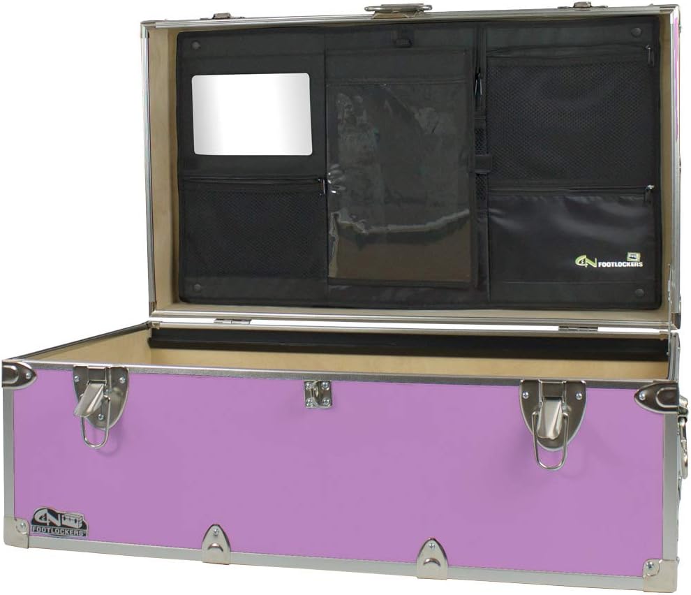 Camping Storage Chest with Lid Stay 32 x 18 x 13.5 Inches Red S289