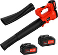 Cordless Leaf Blower 400CFM 6-Speed 150 MPH with Two 4.0Ah Battery & Charger V6859