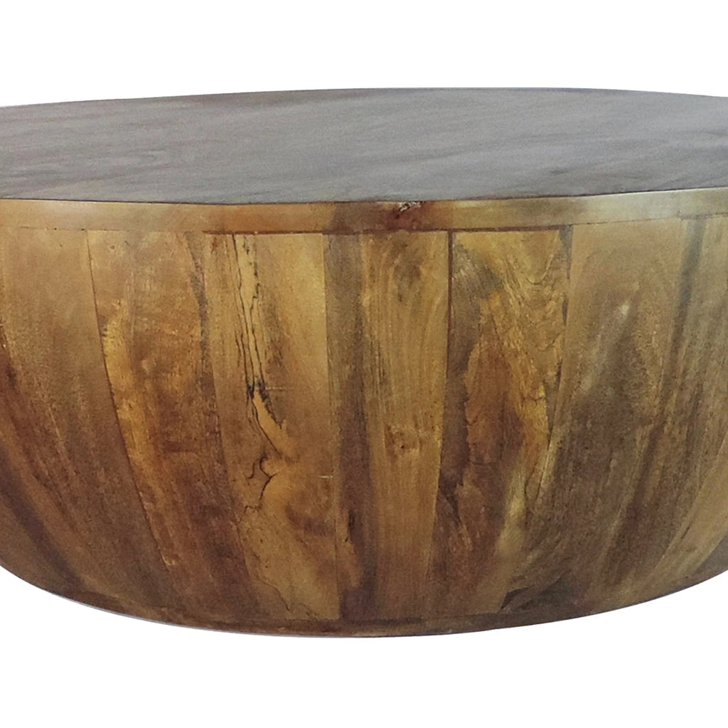 36 Inch Round Mango Wood Coffee Table C61197