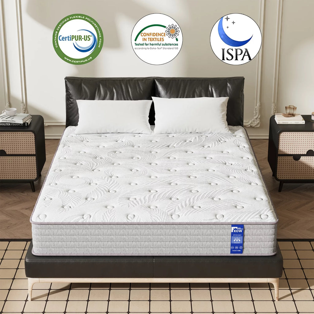 12 Full Size Gel Memory Foam Pocket Spring Hybrid Mattress V93183