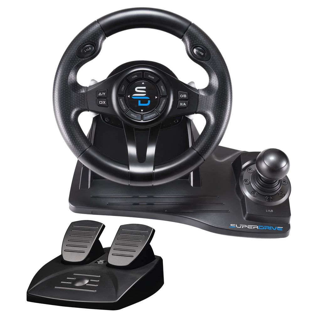 Racing Steering Wheel with Pedals L1686