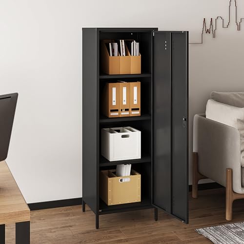 White 3 Shelf Steel Storage Cabinet B494