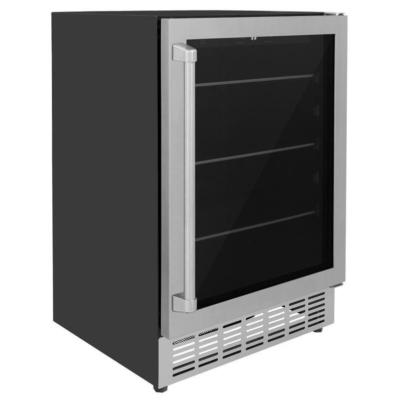 24 in. Single Zone 154-Can Stainless Steel Beverage Fridge P191