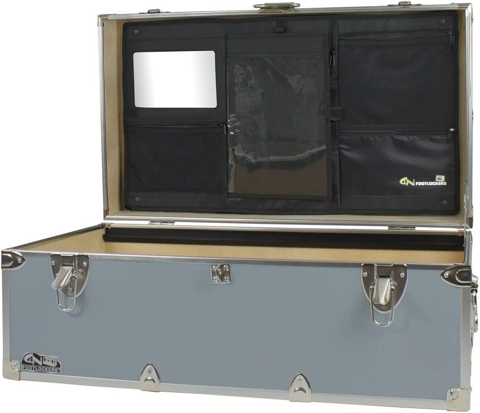 Camping Storage Chest with Lid Stay 32 x 18 x 13.5 Inches Red S289