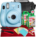 Sky Blue Instant Film Camera with 40 Exposures Film, Case, Strap F7677