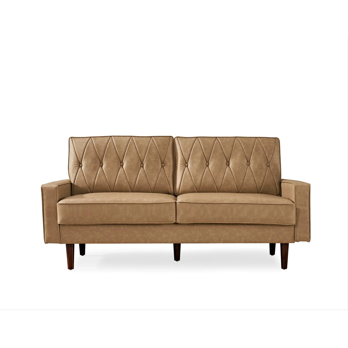 Faux Leather Cushion Back Sofa C8737