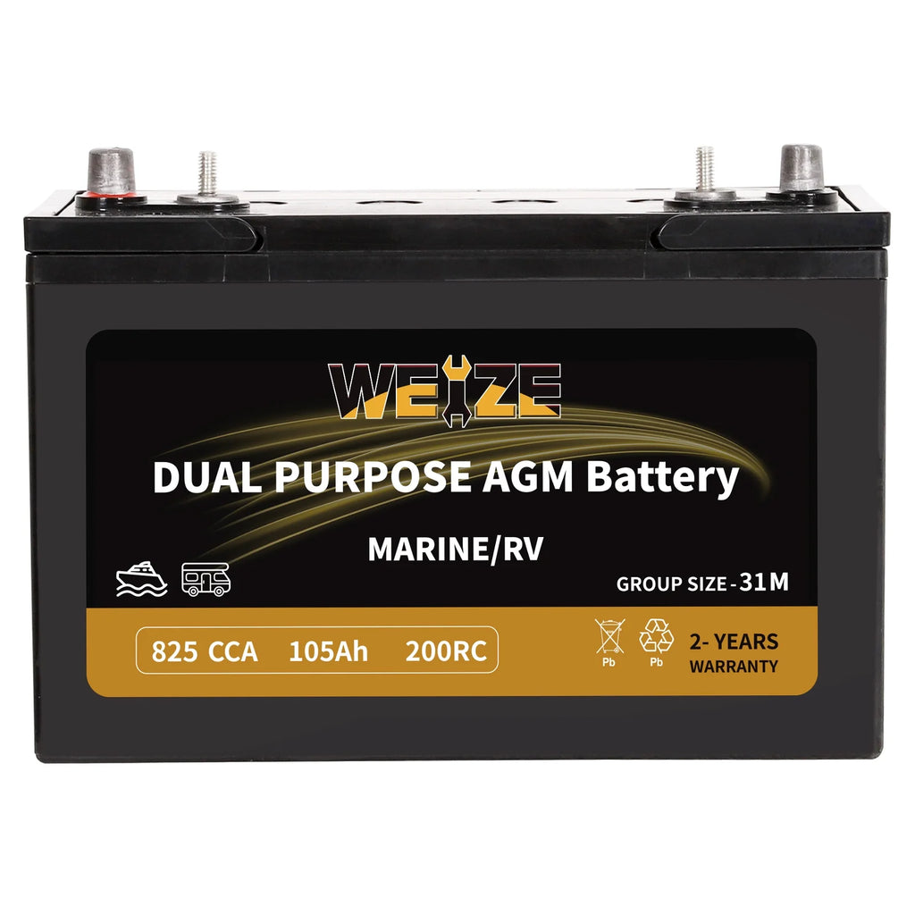 12V 80AH Dual Purpose AGM Battery, 550CCA Group 24M Y5779