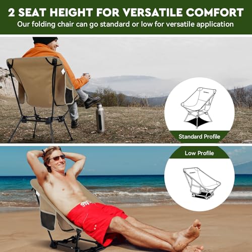 Lightweight Khaki Camping Chair R6805