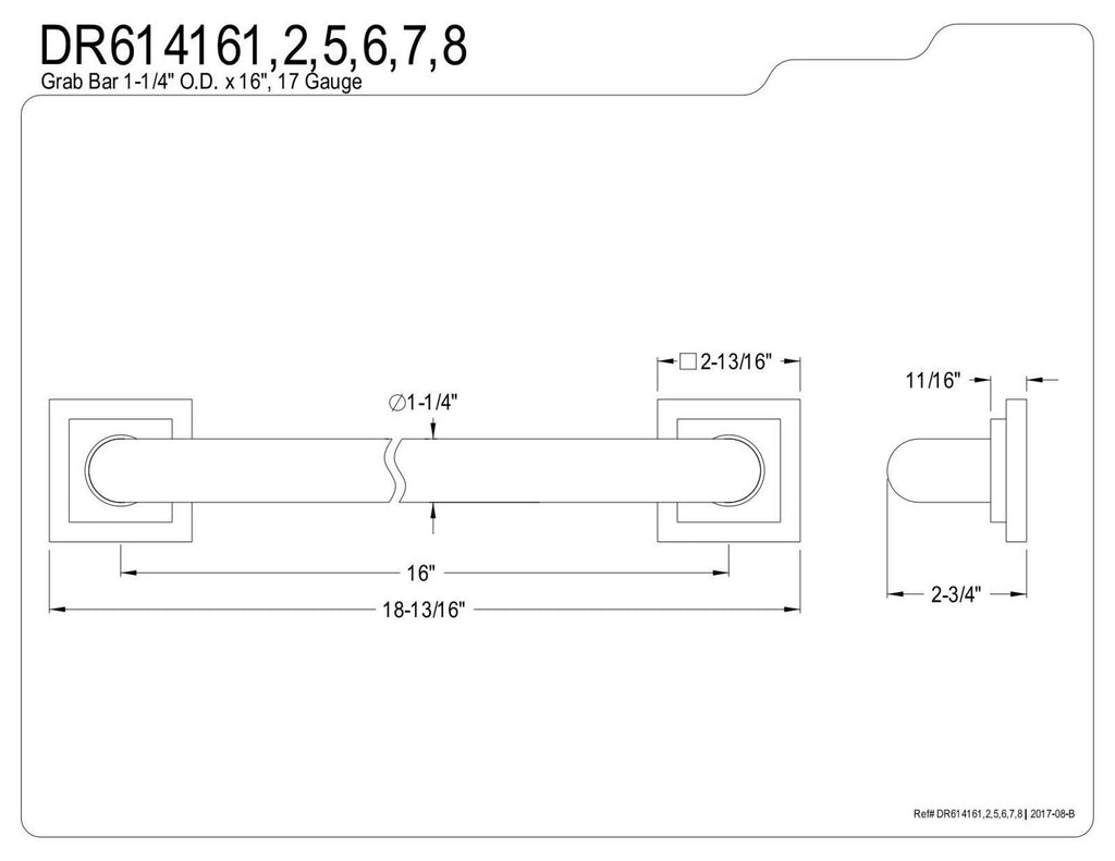 Polished Brass Grab Bar D604