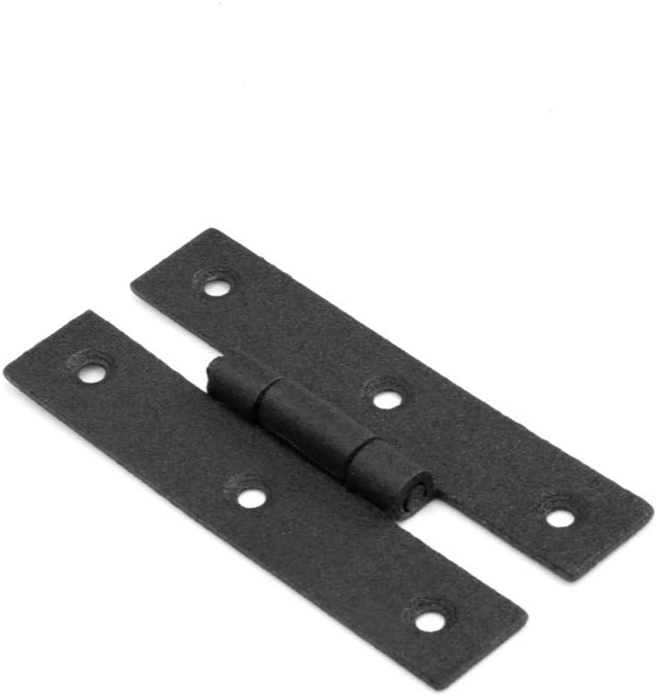 Black H Flush Hinge 3 Inches Wrought Iron Cabinet Door Hinges Pack Of 24 Y16065