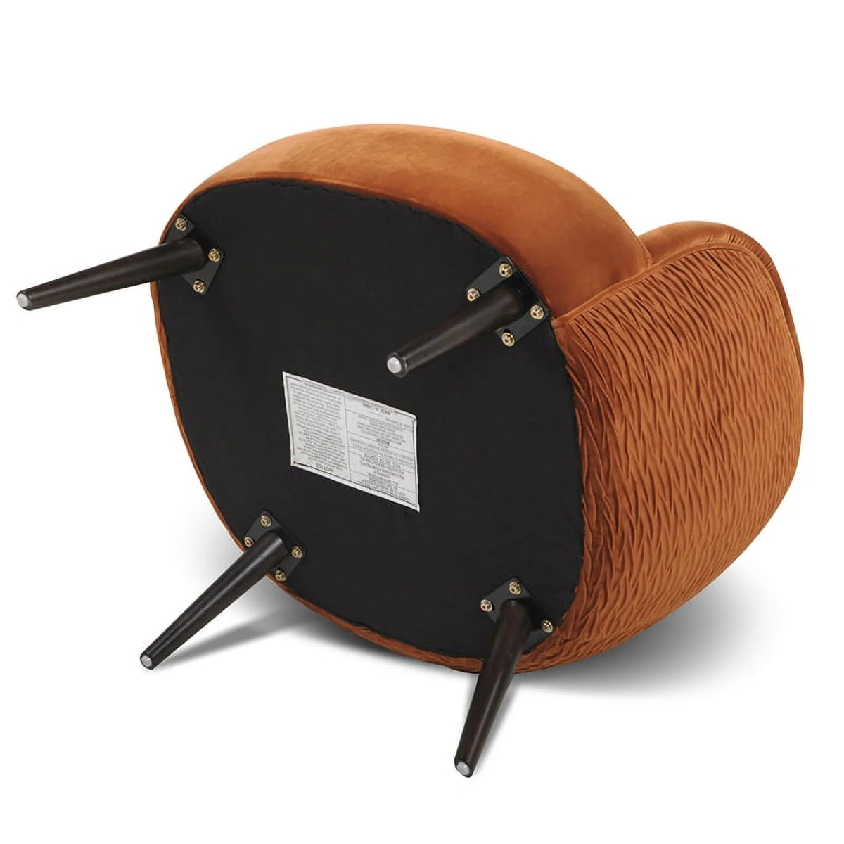 Burnt Orange Barrel Chair Y427