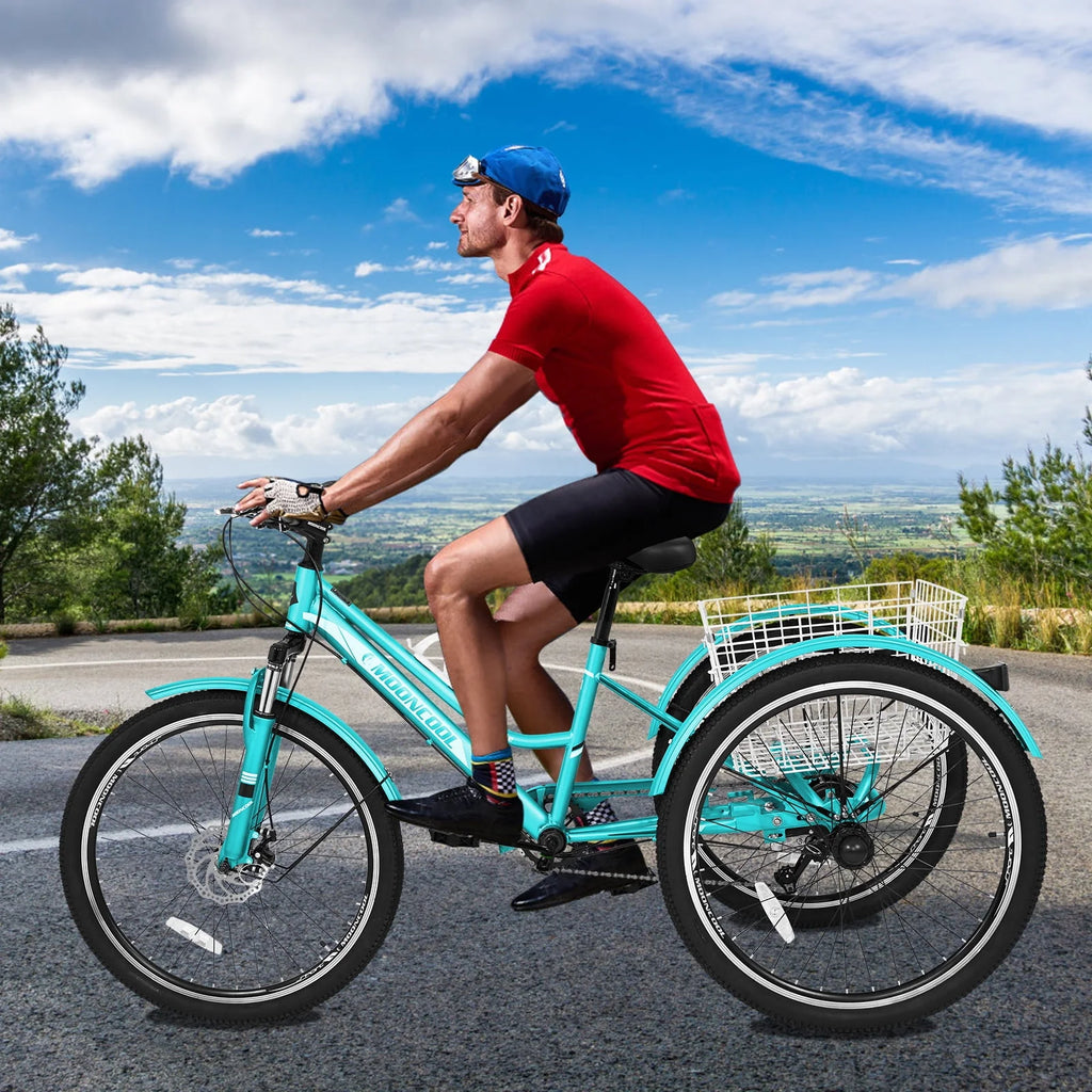 20/24/26 inch 7 Speed Adult Tricycle with Basket C456160