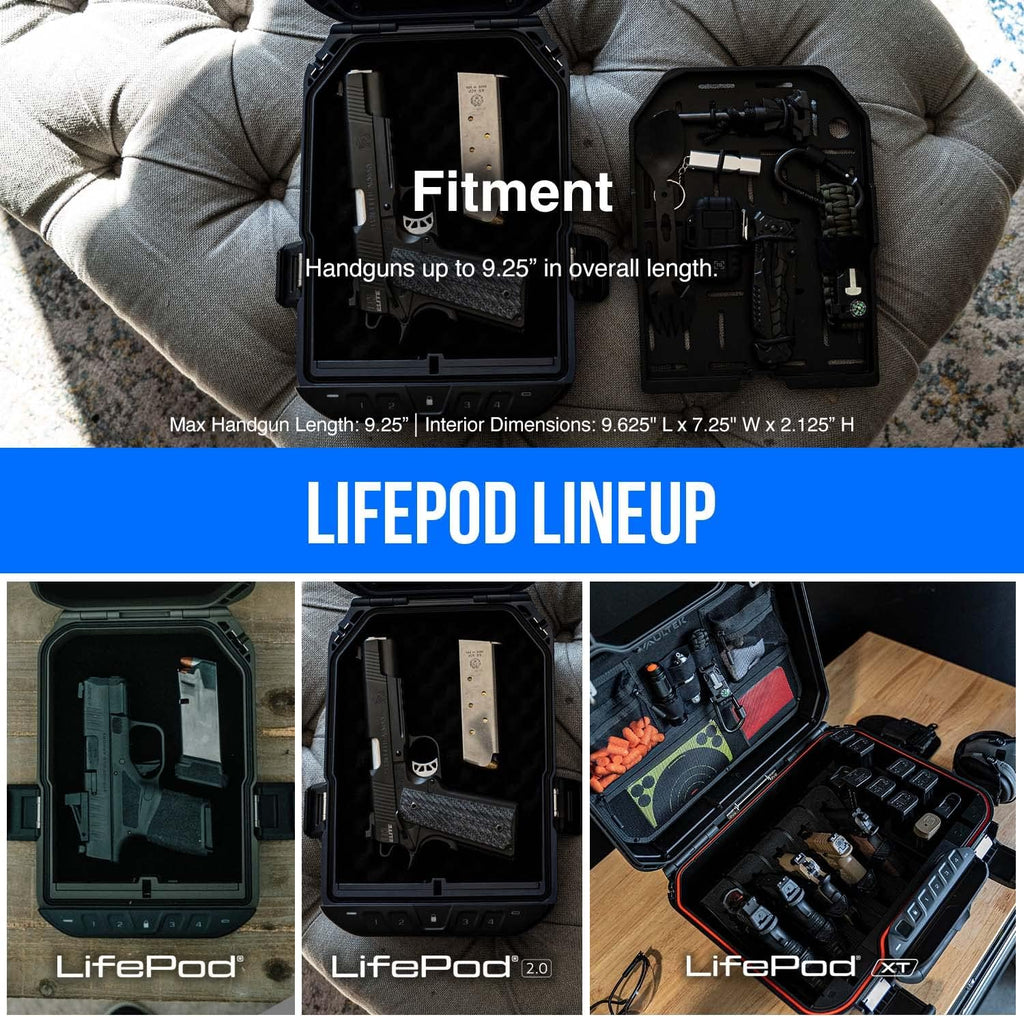 Waterproof Electronic Lock Handgun Case with Backlit Keypad F633