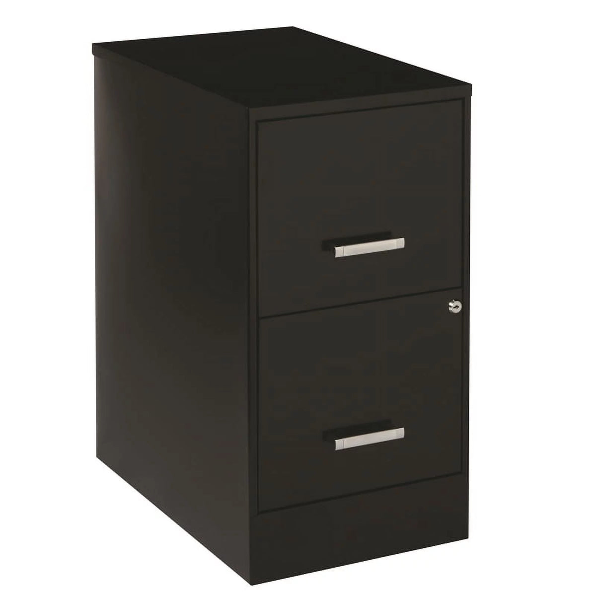 Black 2 Drawer Metal File Cabinet S3783