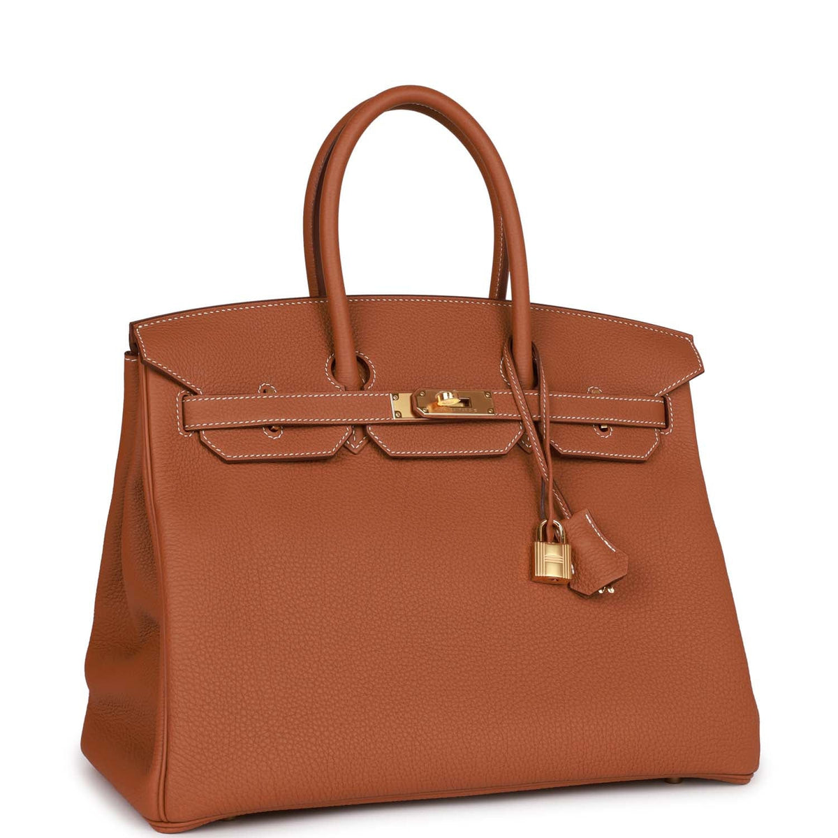 Gold Leather Handbag Q8482