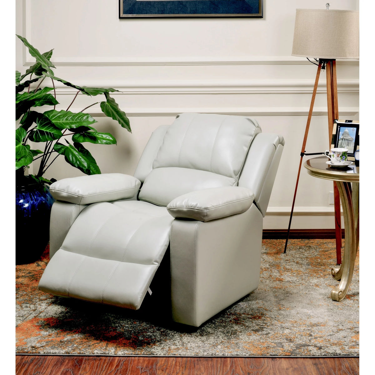 Leather Gel Glider Rocker Recliner Z982