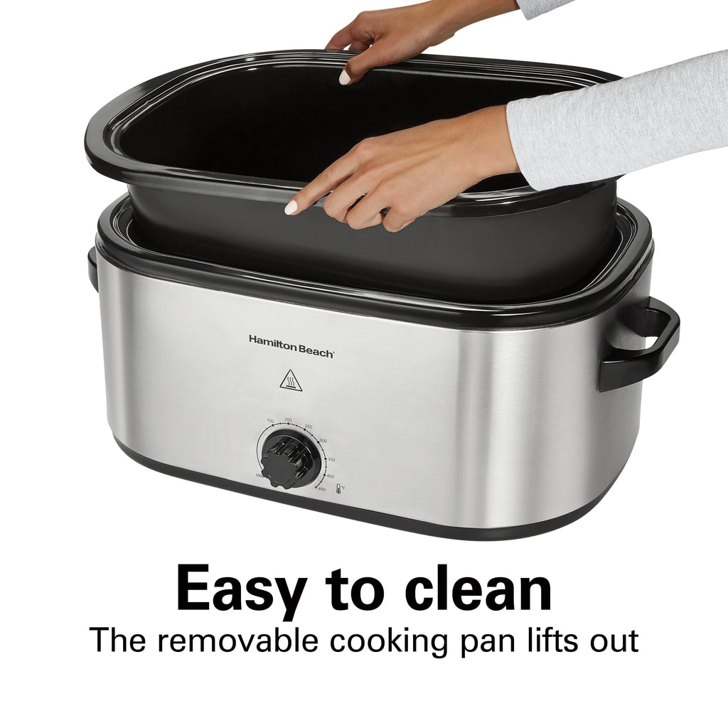 Electric Roaster Oven, 22 Quarts, Stainless Steel S248553
