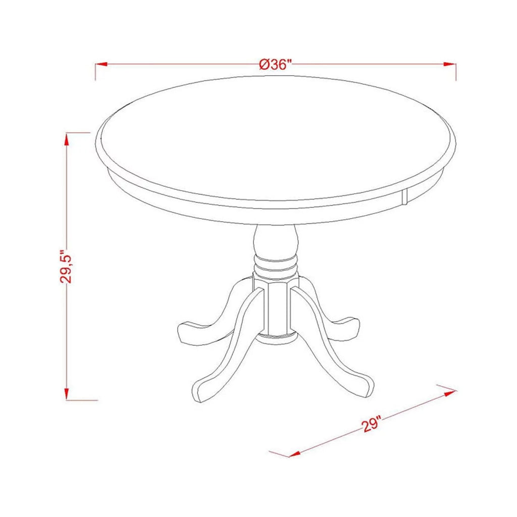 Antique 5-piece Dining Set with Leather Chairs P319627
