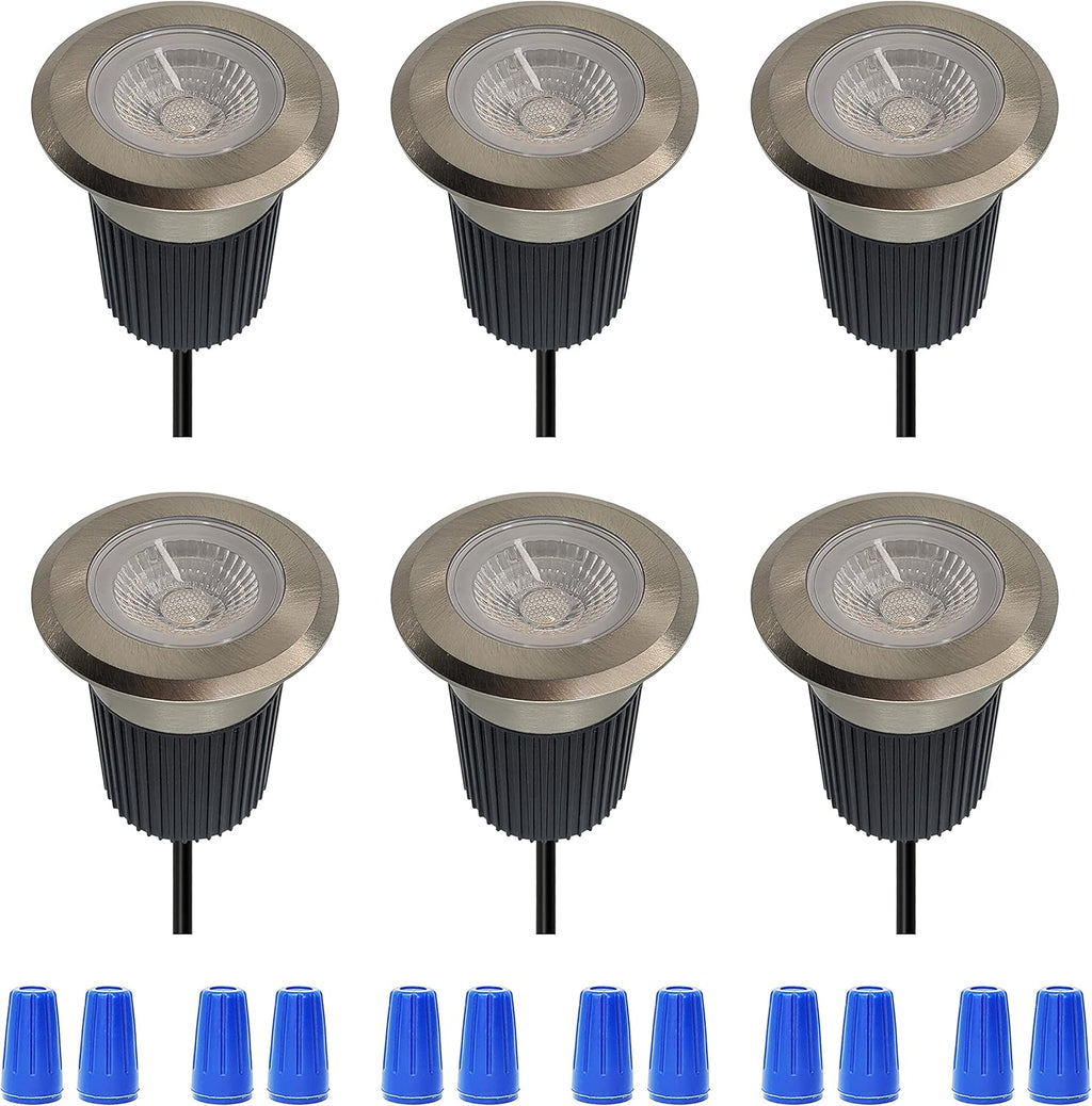 10W Low-Voltage IP67 Waterproof Warm White 2700K LED Landscape Lighting 6-Pack G570