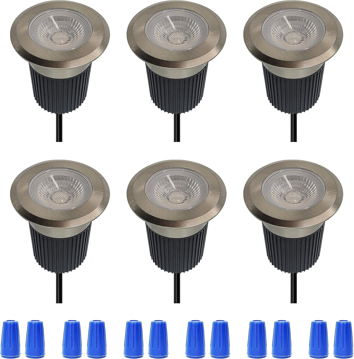 10W Low-Voltage IP67 Waterproof Warm White 2700K LED Landscape Lighting 6-Pack G570