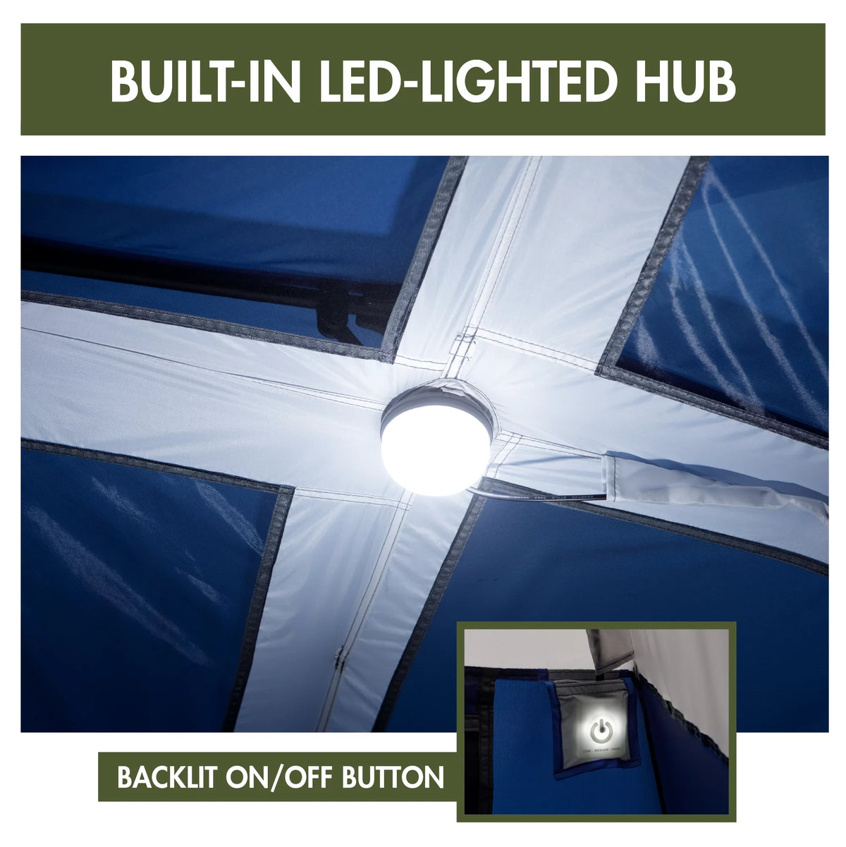 4-Person Instant Cabin Tent with LED Lighted Hub E429526