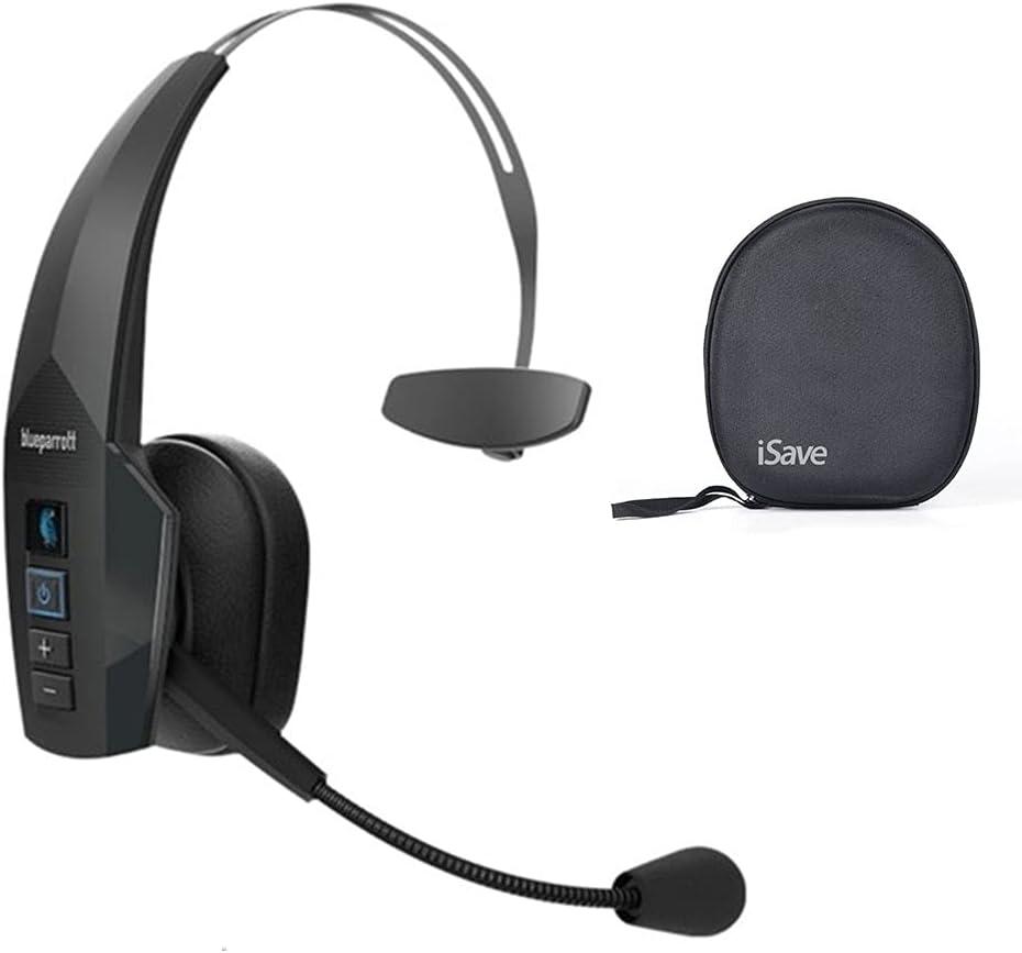 Noise Cancelling Wireless Bluetooth Headset with Carrying Case H15172