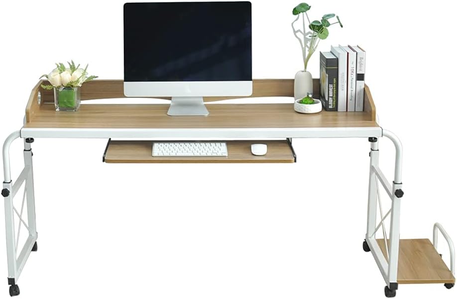 Adjustable Mobile Overbed Table with Wheels I890