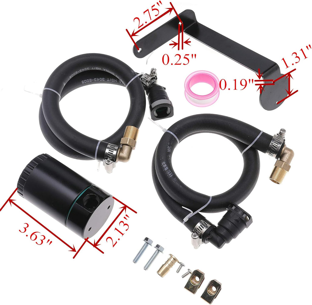 Oil Air Separator Catch Canister 3.0 Ounces Billet Aluminum T4409