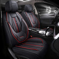 Black PU Leather Car Seat Covers 5 Seats Full Set T551461