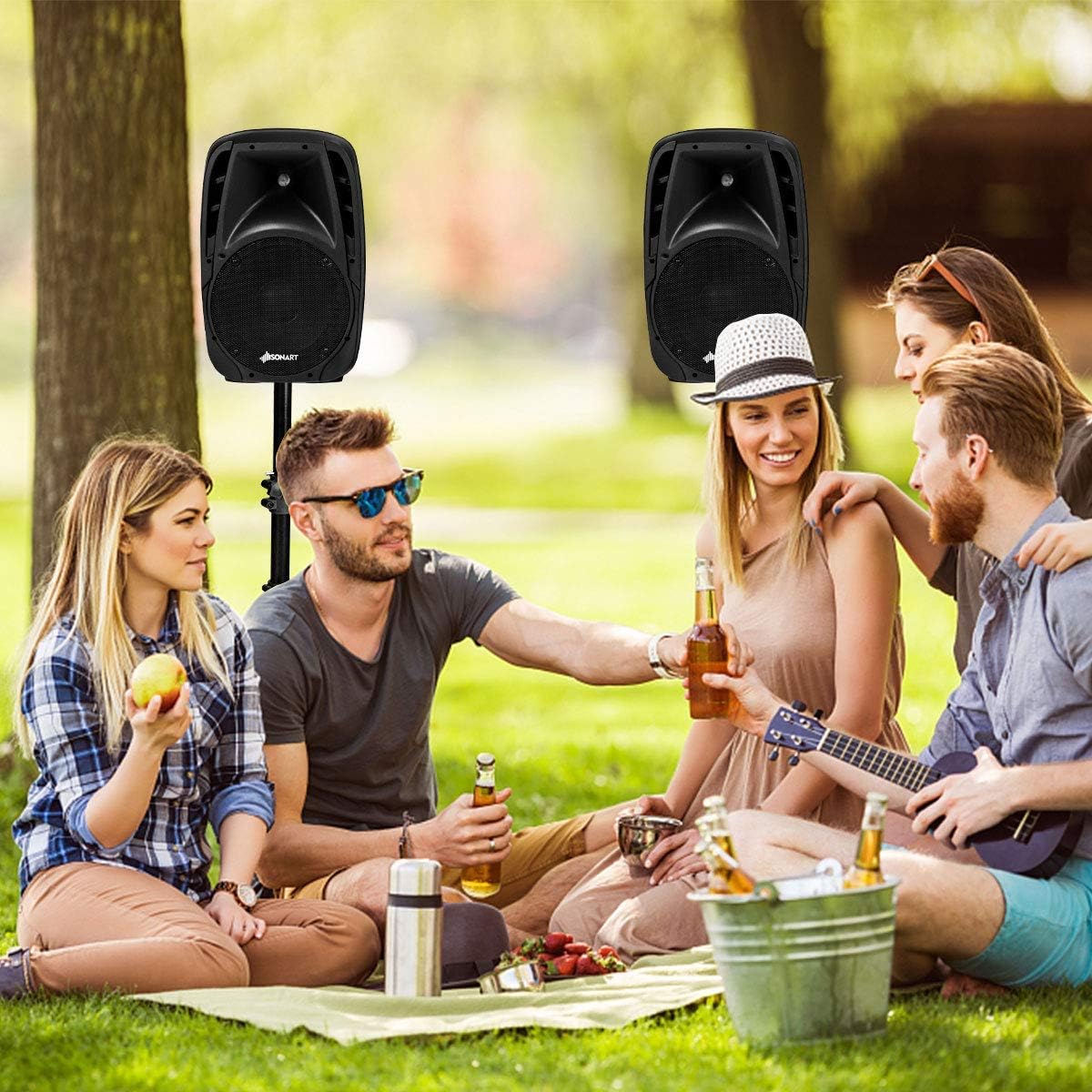 1600W 2-Way Powered PA Speaker System T994