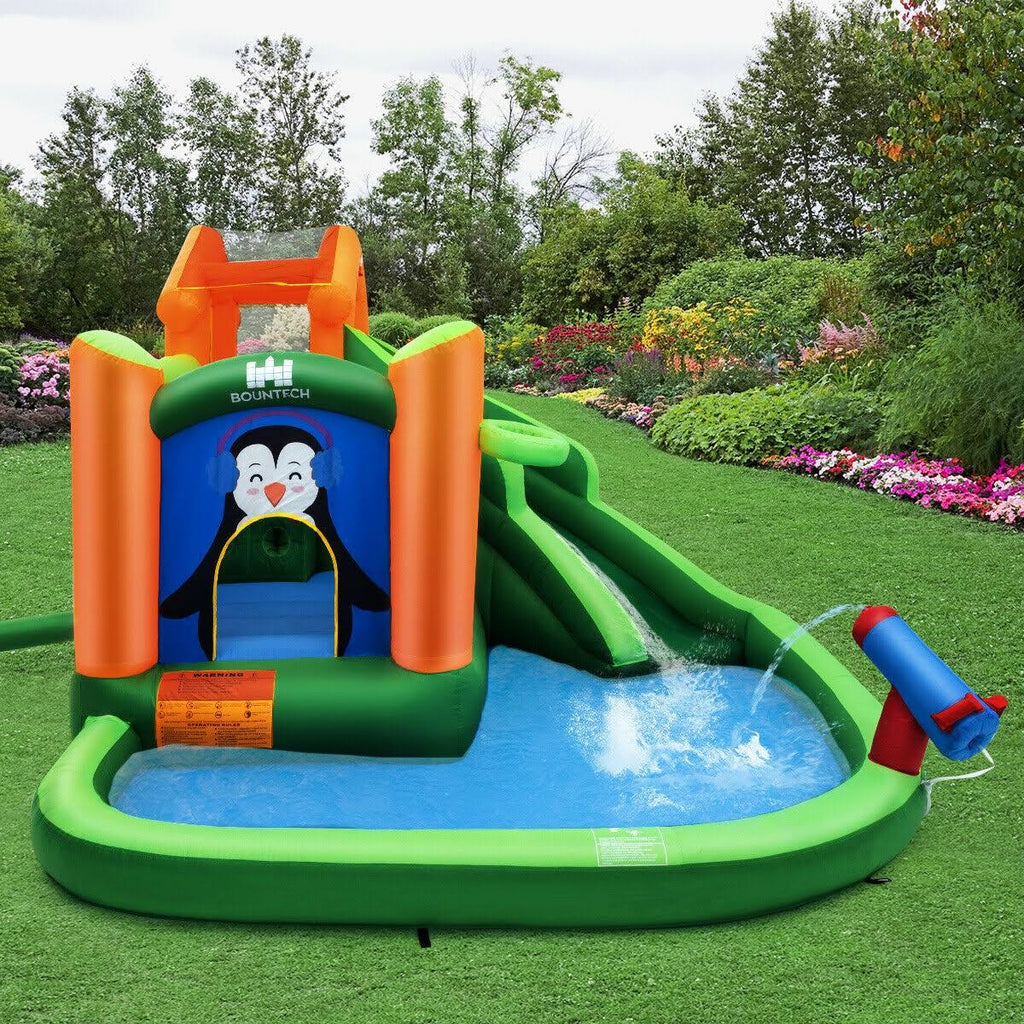 Inflatable Water Park Bouncer with Splash Pool Z444554